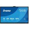 Image de iiyama ProLite TE7513A-B3AG - Classe de diagonale 75" (74.52" visualisable) écran LCD rétro-éclairé par LED - signalétique numérique interactive - avec écran tactile (multi-touch) / capacité PC en option (slot-in) - 4K UHD (2160p) 3840 x 2160 - ca