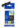 Image de Brother TZe-344 - Adhésif standard - or sur noir - rouleau (18 cm x 8 m) 1 cassette(s) ruban laminé - pour Brother PT-D600; P-Touch PT-1880 D450 D800 E550 E800 P900 P950; P-Touch EDGE PT-P750