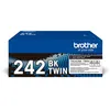Image de Brother TN242 BKTWIN - Pack de 2 - noir - original - cartouche de toner - pour Brother DCP-9017, DCP-9022, HL-3142, HL-3152, HL-3172, MFC-9142, MFC-9332, MFC-9342