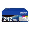 Image de Brother TN242CMY Value Pack - Pack de 3 - jaune, cyan, magenta - original - cartouche de toner - pour Brother DCP-9017, DCP-9022, HL-3142, HL-3152, HL-3172, MFC-9142, MFC-9332, MFC-9342