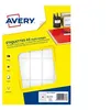 Image de Avery - Papier - adhésif permanent - blanc - 48.5 x 25 mm 320 étiquette(s) (16 feuille(s) x 20 étiquettes multi-emploi