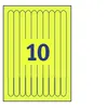 Image de Avery - Polyéthylène (PE) - jaune - 18 x 265 mm - 160 g/m² - 50 unités (5 feuille(s) x 10 bracelets