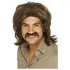 Image de Perruque annees 70 homme chatain marron
