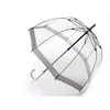 Image de Parapluie transparent cloche argenté Birdcage Fulton