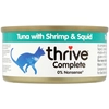 Image de 6x75g Thrive Complete thon, crevettes, calamars - Pâtée pour chat