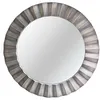 Image de Miroir rond en métal design Flora - Diam. 80 cm - Gris/Taupe
