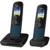 Image de Panasonic KX-TGH722 - TÃ©lÃ©phone sans fil - systÃ¨me de rÃ©pondeur avec ID d'appelant/appel en instance - Dectgap - (confÃ©rence) Ã  trois capacitÃ© d'appel - noir + combinÃ© supplÃ©mentaire