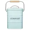 Image de Kitchen craft living nostalgia 3 l acier poubelle à compost bleu vintage