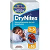 Image de Huggies Drynites Sous-Vetements De Nuit GarÃ§on - 3-5 Ans - 16 Culottes - Lot De 4 Paquets De 16