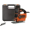 Image de Black + Decker 620 W Scie Sauteuse Pendulaire, max. 90 mm Profondeur de coupe, bois, gerad Scie de coupe lame de scie, coffre, ks901pek