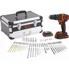 Image de Black and Decker - Perceuse à percussion à batterie 18V 15Ah Li-Ion avec Coffret Accessoires