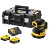 Image de Ponceuse excentrique XR 18V 125 mm Brushless DEWALT - 2 batteries 5.0Ah + coffret TSTAK - sans chargeur - DCW210P2-QW