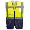 Image de Gilet fluo secouriste Haute VisibilitÃ© Portwest Executive Warsaw Jaune / Marine S