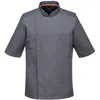 Image de Portwest Veste cuisine manches courtes maille respirable Portwest Gris S