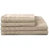 Image de Ensemble De Serviettes Lovely Home Beige 4 PiÃ¨ces 2 Draps De Douche 70x140 Cm + 2 Serviettes 50x100 Cm