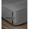 Image de Lovely Home Drap Housse 100% Coton 160x200cm - Bonnet 35cm - Gris FoncÃ©