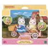 Image de Playset Sylvanian Families Les frères et soeurs husky et leur tandem