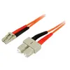 Image de StarTech.com 1m Fiber Optic Cable - Multimode Duplex 50/125 - LSZH - LC/SC - câble de réseau - 1 m