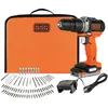 Image de Black + Decker Perceuse à Percussion BLACK & DECKER sans Fil BDCHD12S1-QW Batterie 12V