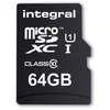 Image de Integral Memory Integral UltimaPro - Carte mémoire flash (adaptateur microSDXC vers SD inclus(e)) - 64 Go - UHS Class 1 / Class10 - microSDXC UHS-I