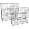 Image de Lot De 6 Paniers De Gabions ArgentÃ©s En Acier GalvanisÃ© Pour Projets D'amÃ©nagement ExtÃ©rieur, Murs De SoutÃ¨nement, ClÃ´ture De Jardin. 100 X 30 X 30cm