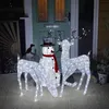 Image de Couple Biche & Cerf Led Blanc + Bonhomme De Neige Lumineux