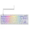 Image de Fnatic STREAK80 LP - Clavier - faible encombrement - 80% - TKL - rétroéclairé - USB-C - QWERTY - US - commutateur : FNATIC linear SPEED - blanc