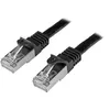 Image de StarTech.com Câble réseau Cat6 blindé SFTP sans crochet - 2 m Noir - Cordon Ethernet RJ45 anti-accroc - Câble patch - Cordon de raccordement - RJ-45 (M) pour RJ-45 (M) - 2 m - SFTP - CAT 6 - moulé sans crochet - noir