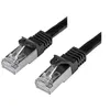 Image de StarTech.com Câble réseau Cat6 blindé SFTP sans crochet - 3 m Noir - Cordon Ethernet RJ45 anti-accroc - Câble patch - Cordon de raccordement - RJ-45 (M) pour RJ-45 (M) - 3 m - SFTP - CAT 6 - moulé sans crochet - noir