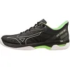 Image de Chaussures De Tennis Homme Mizuno Exceed Tour 5 - Noir / Argent / Techno Green - Pour Terrain Synthétique