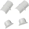 Image de Raccords lisses blancs pour moulure demi-circulaire D-Line 30x15 mm