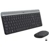 Image de Logitech MK470, Ensemble Clavier et Souris sans Fil Ultra-fin - Disposition Compacte et Plate, Récepteur USB 2,4 GHz avec Connectivité Prête à l'Emploi, Clavier Allemande QWERTZ - Graphite