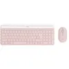 Image de Logitech Slim Wireless Combo MK470 - Ensemble clavier et souris - sans fil - 2.4 GHz - QWERTY - International US - rose