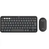 Image de Logitech Pebble 2 Combo - Ensemble clavier et souris - sans fil - Bluetooth LE - QWERTY - R.-U. - graphite ton sur ton