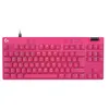 Image de Logitech PRO X RAPID - Clavier - TKL - backlit - USB - QWERTY - Nordique (Danois/Finnois/Norvégien/Suédois) - commutateur : Linear - rose