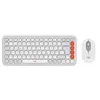 Image de Logitech POP Icon Combo - Ensemble clavier et souris - sans fil - Bluetooth LE - QWERTZ - Allemand - blanc cassé, orange