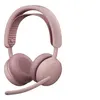 Image de Logitech 2 ES - Micro-casque - sur-oreille - Bluetooth - sans fil, filaire - Suppresseur de bruit actif - USB-C - rose