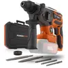 Image de Marteau perforateur sans fil 40V 5J SDS-Plus BRUSHLESS + 5 accessoires - POWDP15680 - Livré sans batterie ni chargeur