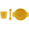 Image de Ensemble repas 3 pièces 1er âge Animal en silicone jaune TU