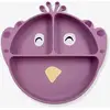 Image de Assiette en silicone avec compartiments Animal mauve TU