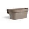 Image de Jardiniere+Crochet - Garden Id Star - Taupe 50 X 21 Cm - Fixation Facile - RÃ©serve D'eau - RecyclÃ© Et 100% Recyclable