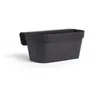 Image de Jardiniere+Crochet - Garden Id Star - Noir-Anth 50 X 21 Cm - Fixation Facile - RÃ©serve D'eau - RecyclÃ© Et 100% Recyclable