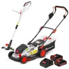Image de Tondeuse et coupe bordures rechargeables 20V max + 2 batteries - Elem Garden.