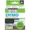 Image de Dymo 53710 (S0720920) Tape Zwart op transparant (24 mm)