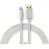 Image de Nedis - Câble Lightning - USB mâle pour Lightning mâle - 2 m - aluminium - rond - pour Apple iPad/iPhone/iPod (Lightning)