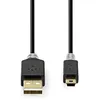 Image de Nedis - Câble USB - USB (M) pour mini USB type B (M) - USB 2.0 - 2 m - moulé - anthracite