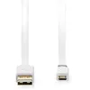 Image de Nedis - Câble USB - USB (M) pour Micro-USB Type B (M) - USB 2.0 - 1 m - moulé, plat - blanc