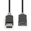 Image de Nedis - Rallonge de câble USB - USB type A (M) pour USB type A (F) - USB 3.0 - 2 m - moulé, rond - anthracite