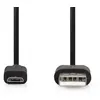 Image de Nedis - Câble USB - USB (M) pour Micro-USB Type B (M) - USB 2.0 - 5 m - rond - noir