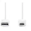Image de Nedis - Câble USB - USB (M) pour Micro-USB Type B (M) - USB 2.0 - 1 m - plat - blanc